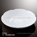 special round white porcelain soup plate